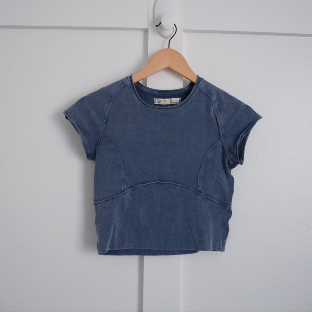 Free People Blue Short Sleeve Tee